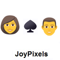 I Hate You: Woman, Spade Suit, Man on JoyPixels