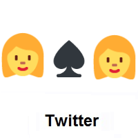 I Hate You: Woman, Spade Suit, Woman on Twitter Twemoji