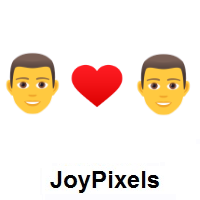 I Love You: Man, Red Heart, Man on JoyPixels