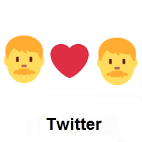 I Love You: Man, Red Heart, Man on Twitter Twemoji
