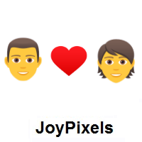 I Love You: Man, Red Heart, Person on JoyPixels