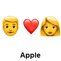 I Love You: Man, Red Heart, Woman on Apple iOS