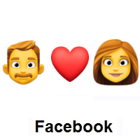 I Love You: Man, Red Heart, Woman on Facebook