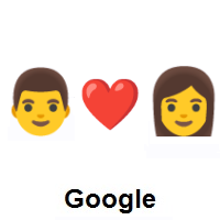 I Love You: Man, Red Heart, Woman on Google Android