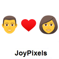 I Love You: Man, Red Heart, Woman on JoyPixels