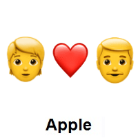 I Love You: Person, Red Heart, Man on Apple iOS