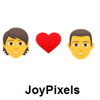 I Love You: Person, Red Heart, Man on JoyPixels