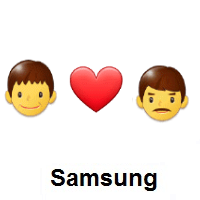 I Love You: Person, Red Heart, Man on Samsung