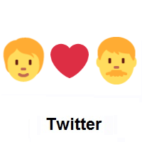 I Love You: Person, Red Heart, Man on Twitter Twemoji