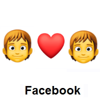 I Love You: Person, Red Heart, Person on Facebook