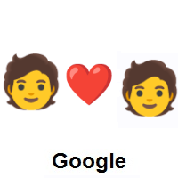 I Love You: Person, Red Heart, Person on Google Android
