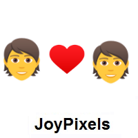 I Love You: Person, Red Heart, Person on JoyPixels