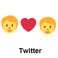 I Love You: Person, Red Heart, Person on Twitter Twemoji
