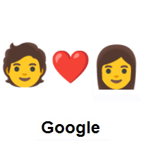 I Love You: Person, Red Heart, Woman on Google Android