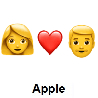 I Love You: Woman, Red Heart, Man on Apple iOS