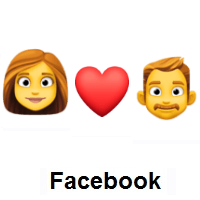 I Love You: Woman, Red Heart, Man on Facebook