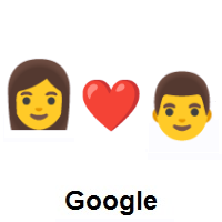 I Love You: Woman, Red Heart, Man on Google Android