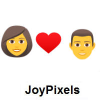 I Love You: Woman, Red Heart, Man on JoyPixels