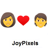 I Love You: Woman, Red Heart, Person on JoyPixels