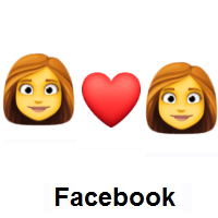I Love You: Woman, Red Heart, Woman on Facebook
