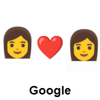 I Love You: Woman, Red Heart, Woman on Google Android