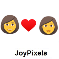 I Love You: Woman, Red Heart, Woman on JoyPixels