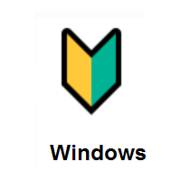 Japanese Symbol For Beginner on Microsoft Windows