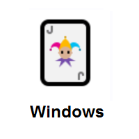 Playing Card Black Joker on Microsoft Windows