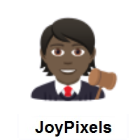 Judge: Dark Skin Tone on JoyPixels