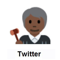 Judge: Dark Skin Tone on Twitter Twemoji