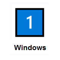 Keycap: Digit One on Microsoft Windows
