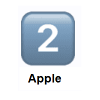 Keycap: Digit Two on Apple iOS
