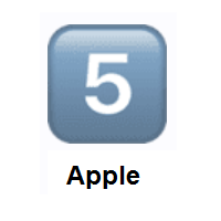 Keycap: 5 on Apple iOS