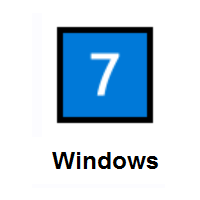 Keycap: Digit Seven on Microsoft Windows