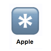 Asterisk (Symbol) on Apple iOS