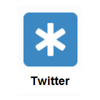 Asterisk (Symbol) on Twitter Twemoji