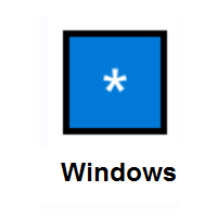 Asterisk (Symbol) on Microsoft Windows