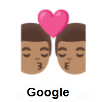 Kiss: Man, Man: Medium Skin Tone on Google Android