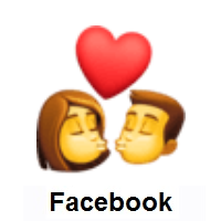 Kiss: Woman, Man on Facebook