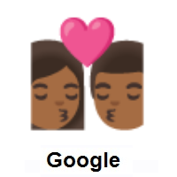 Kiss: Woman, Man: Medium-Dark Skin Tone on Google Android