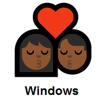 Kiss: Woman, Man: Medium-Dark Skin Tone on Microsoft Windows