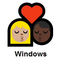 Kiss: Woman, Man: Medium-Light Skin Tone, Dark Skin Tone on Microsoft Windows