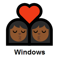 Kiss: Woman, Woman: Medium-Dark Skin Tone on Microsoft Windows
