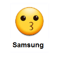 Kissing Face on Samsung