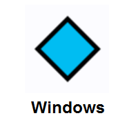 Large Blue Diamond on Microsoft Windows