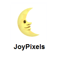 Last Quarter Moon Face on JoyPixels