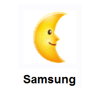 Last Quarter Moon Face on Samsung