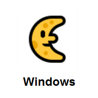 Last Quarter Moon Face on Microsoft Windows