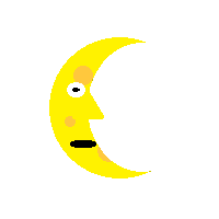 Last Quarter Moon Face