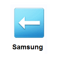 Left Arrow on Samsung